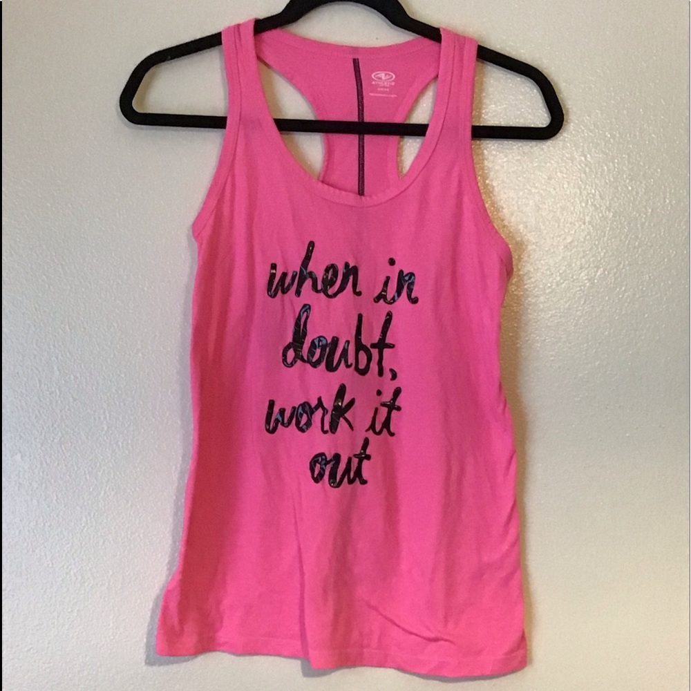 Athletic activewear workout shirt tank top